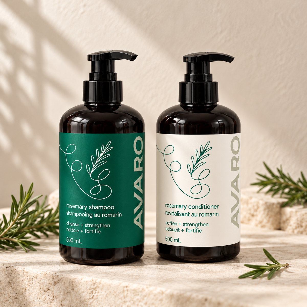 Rosemary Hair-Strengthening Shampoo & Conditioner